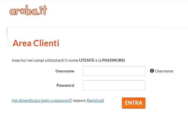 Maschera Area Clienti Online Maschera Area Clienti Online