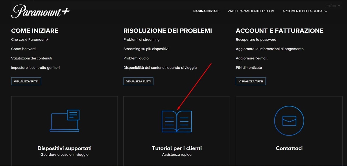 Paramount Plus Assistenza Clienti Tutorial per la piattaforma Paramount Plus Assistenza clienti il tutorial