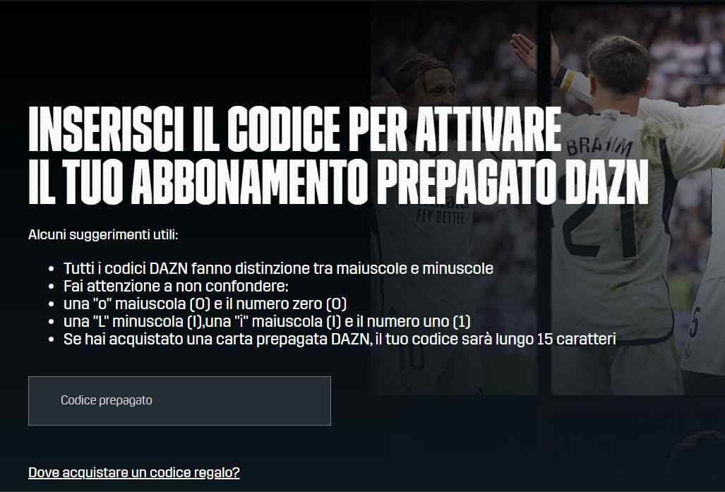 Codice Prepagato DAZN carta-prepagata-dazn