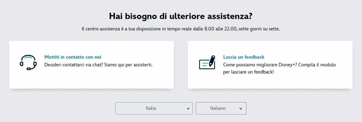 La chat assistenza Disney+ disney-plus-assistenza-chat