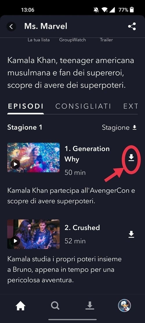 Download Disney Plus come scaricare Download Disney Plus come scaricare un episodio di una serie tv