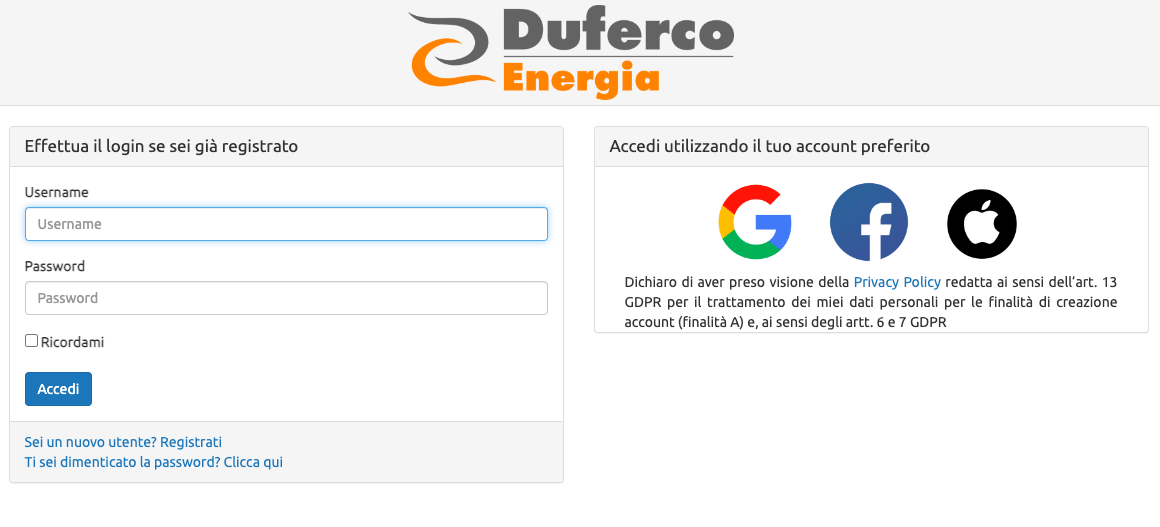Duferco login all'area clienti (reaclienti.dufercoenergia.com 26-09-22) Duferco login all'area clienti (reaclienti.dufercoenergia.com 26-09-22)