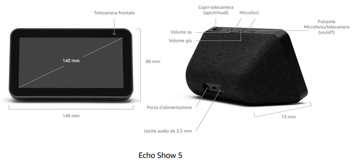 Tutte le caratteristiche di Amazon Echo Show 5 echo-show-5-dettagli