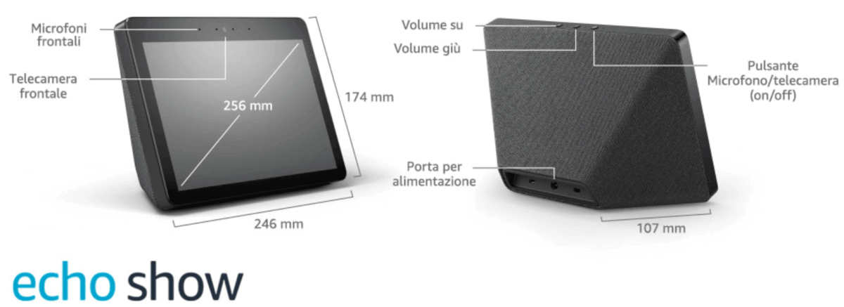 Tutte le caratteristiche di Amazon Echo Show (2ª generazione) echo-show-dettagli