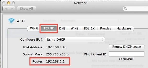 Trovare IP del router su Mac Trovare IP del router su Mac