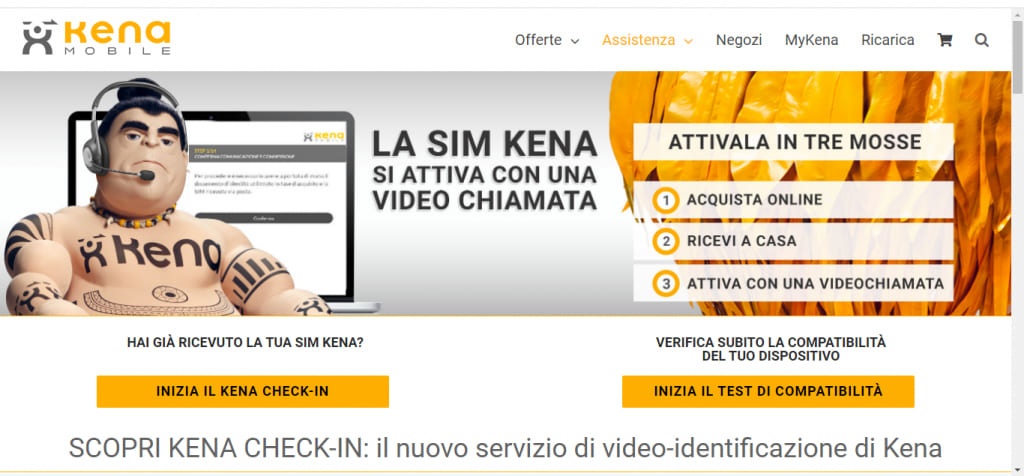 Pagina Check-in Kena Mobile