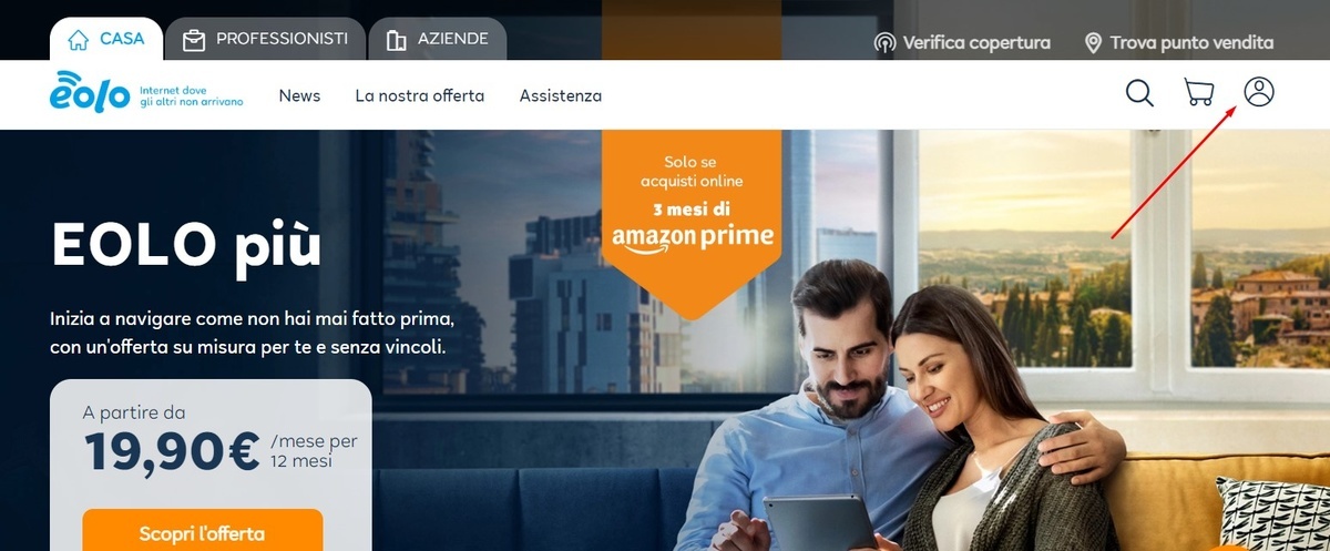 LogIn Area Clienti Eolo LogIn Area Clienti Eolo