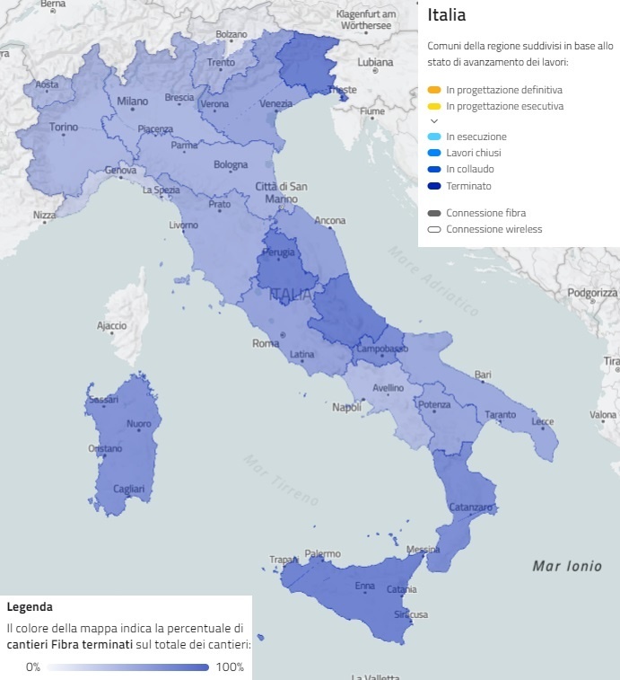 Mappa cantieri fibra terminati in Italia mappa-cantieri-fibra-italia