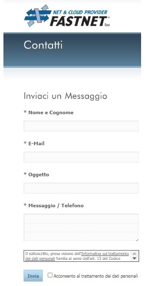 Modulo di richiesta online Fastnet Modulo di richiesta online Fastnet