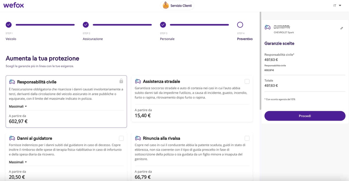 wefox assicurazione auto