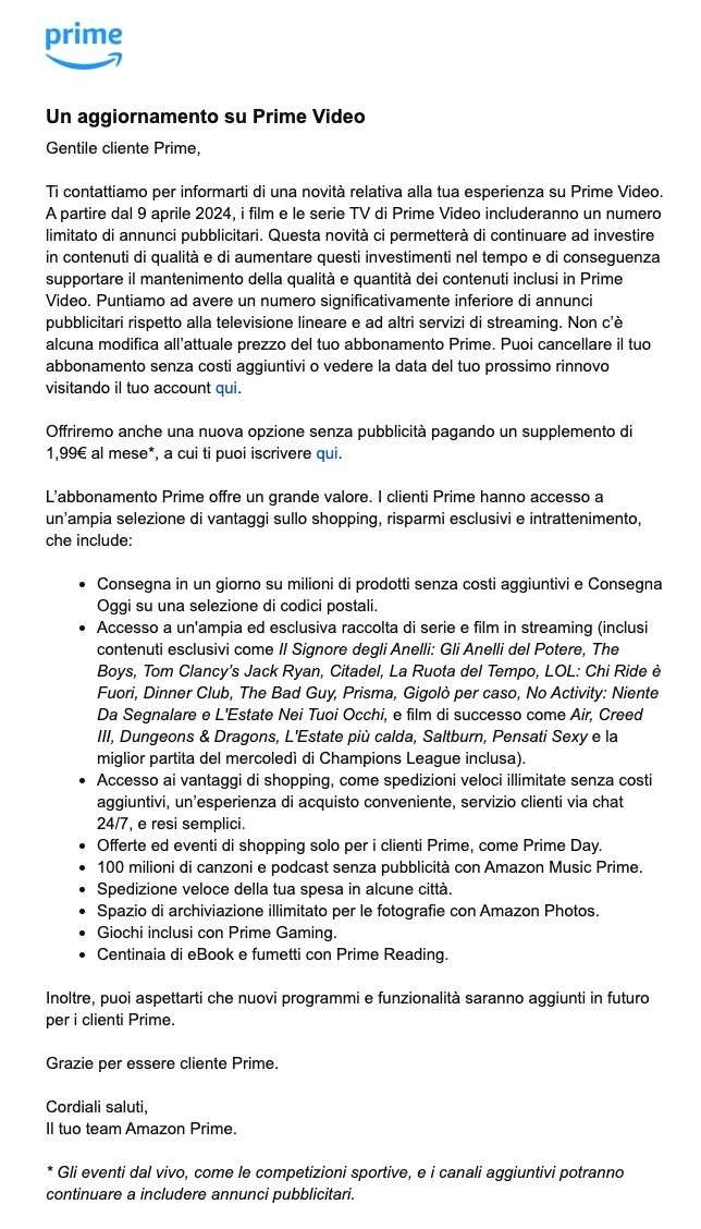Mail Prime Video pubblicita-prime-video-mail