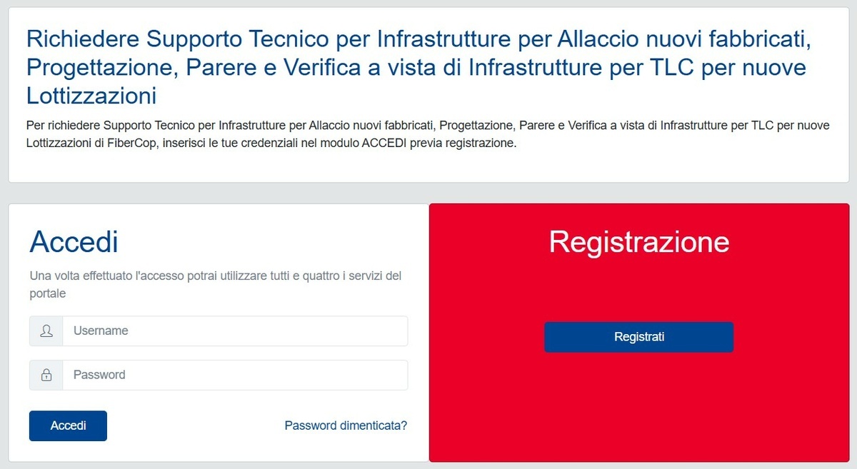 Richiesta allaccio internet nuovi fabbricati Richiesta allaccio internet nuovi fabbricati