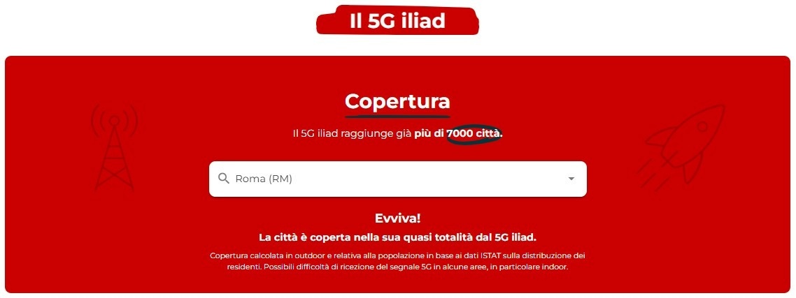 Verifica copertura Iliad 5G Verifica copertura Iliad 5G