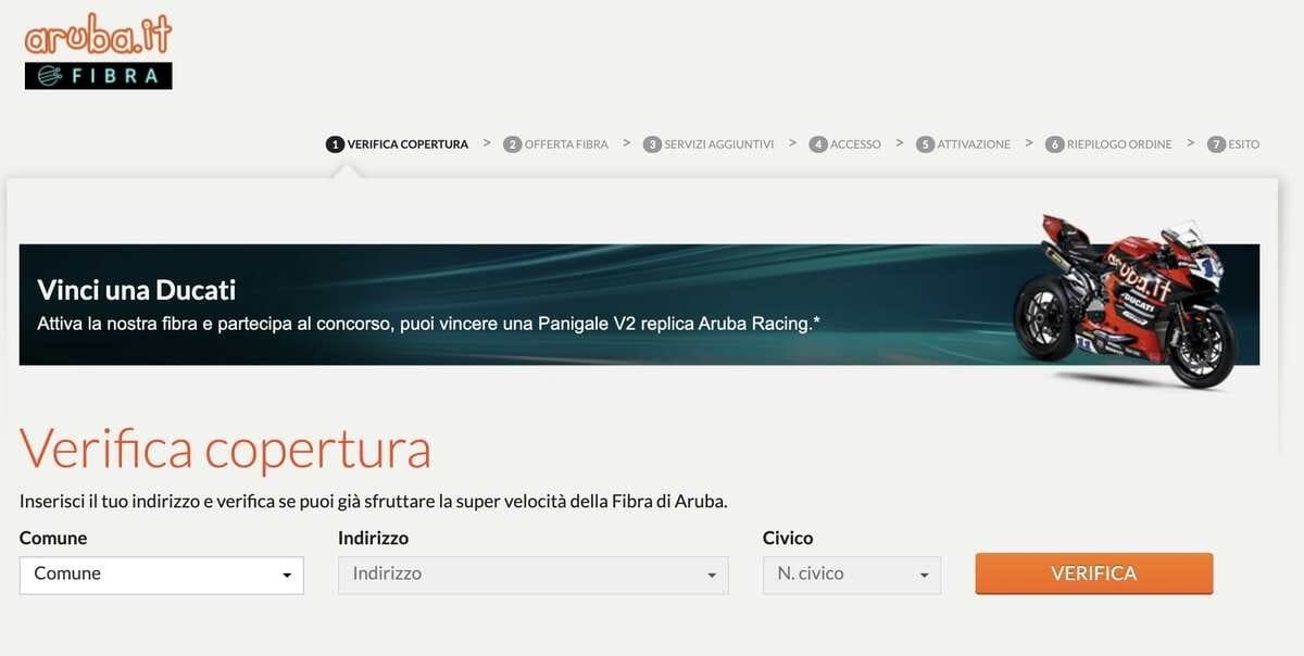 Verifica copertura Aruba Fibra Verifica copertura Aruba Fibra