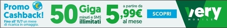 Very Mobile 50 Giga portabilità Very Mobile 50 Giga portabilità
