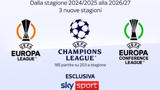 La Champions League dal 2024 al 2027 sarà su Sky