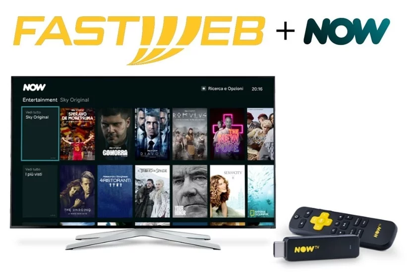 Tutto l'intrattenimento di Now con Fastweb NeXXt Casa a 9,99€/mese