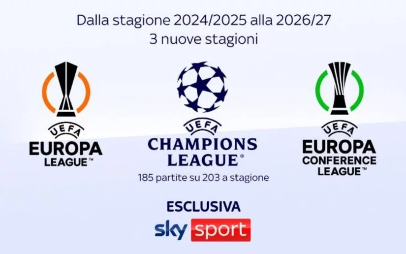 La Champions League dal 2024 al 2027 sarà su Sky