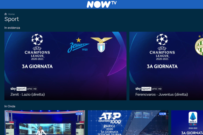 now tv sport