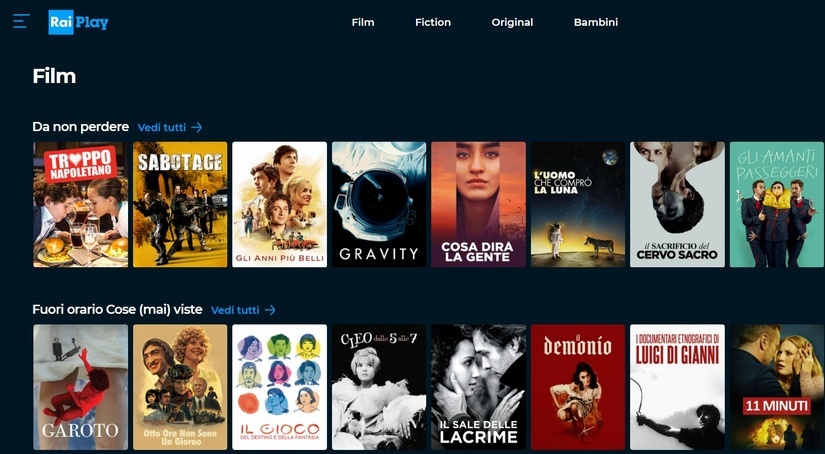 Rai Play i migliori film da vedere gratis