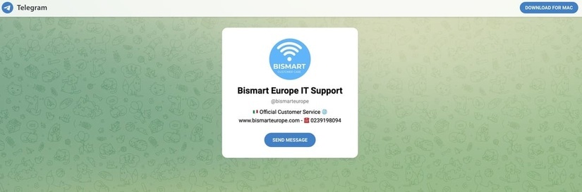 Live Chat di Bismart tramite Telegram Live Chat di Bismart tramite Telegram