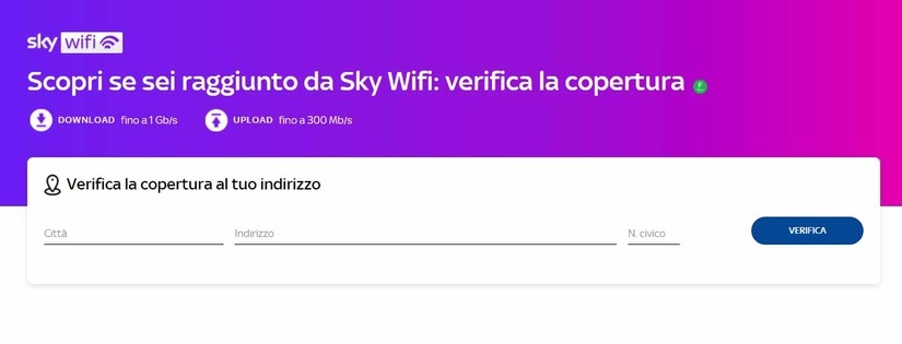 Sky Wifi copertura Sky Wifi copertura