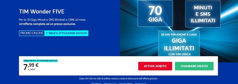 Come Attivare l'Offerta TIM Wonder Five Come Attivare l'Offerta TIM Wonder Five