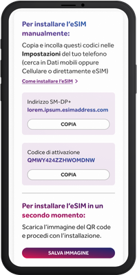 Come installare manualmente la eSIM Ho | credits: supporto.ho-mobile.it Come installare la eSIM Ho Mobile