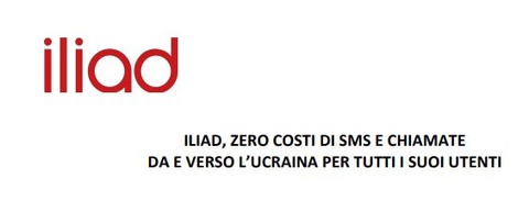 Comunicato Stampa Iliad: Chiamate Gratis verso l'Ucraina Iliad, chiamate gratis per parlare con l'Ucraina