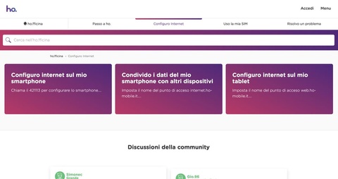 Sezione Configuro Internet Ho Mobile sezione-configuro-internet