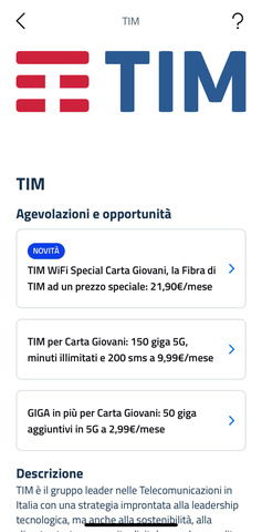 Offerte TIM Carta Giovani Offerte TIM Carta Giovani