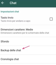 Backup delle Chat WhatsApp su Android Backup delle Chat WhatsApp su Android